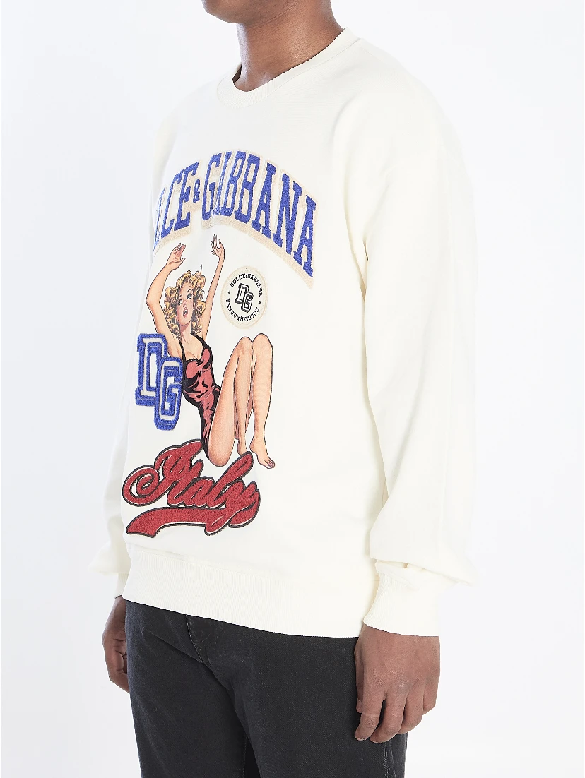 Sweatshirt with Pin-up print