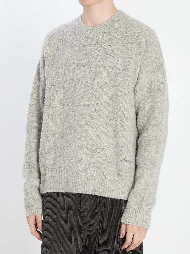 Sweater in alpaca and wool alternative