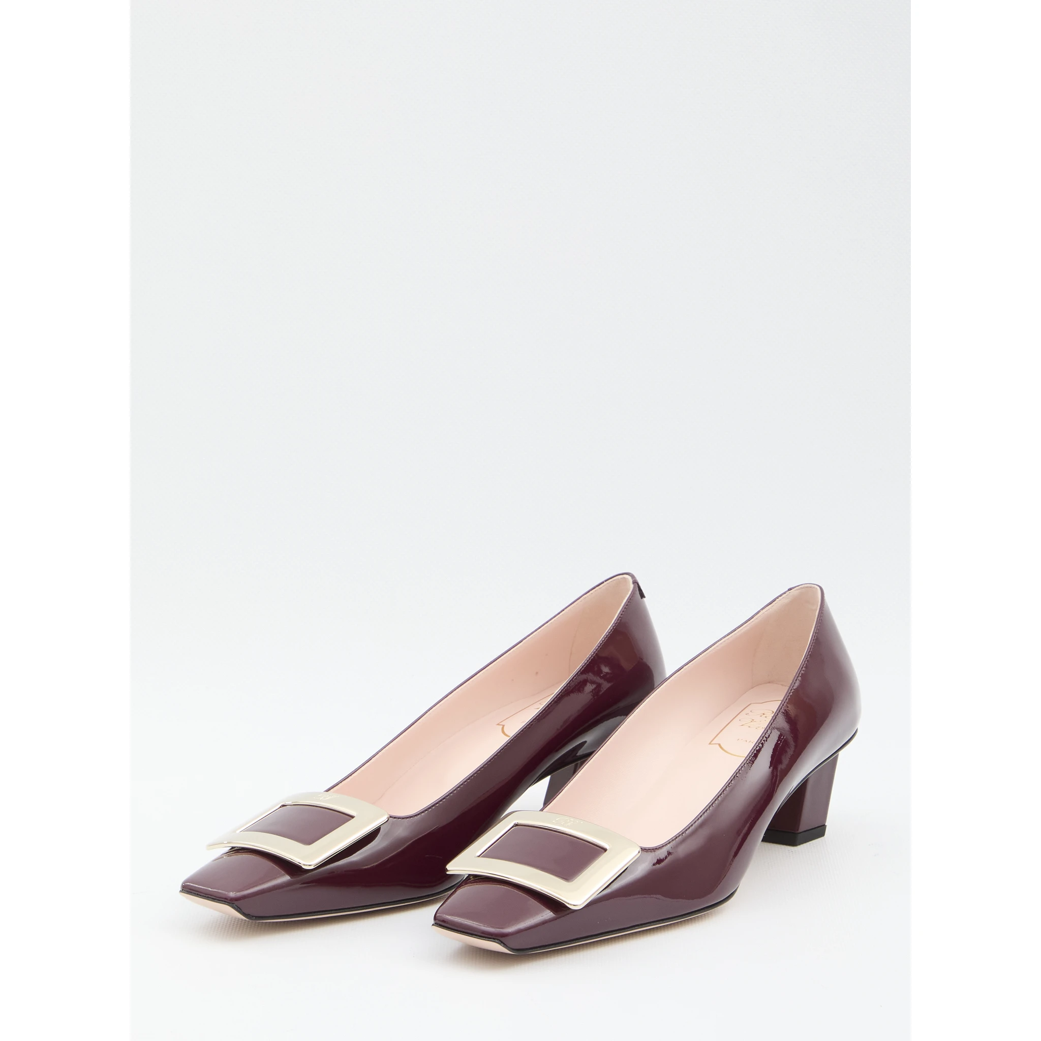 Leather slingback pumps