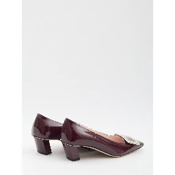 Leather slingback pumps