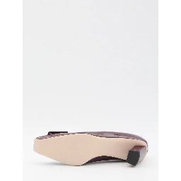 Leather slingback pumps