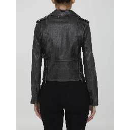 Black leather jacket