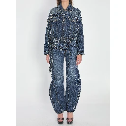 Strap jacket in denim