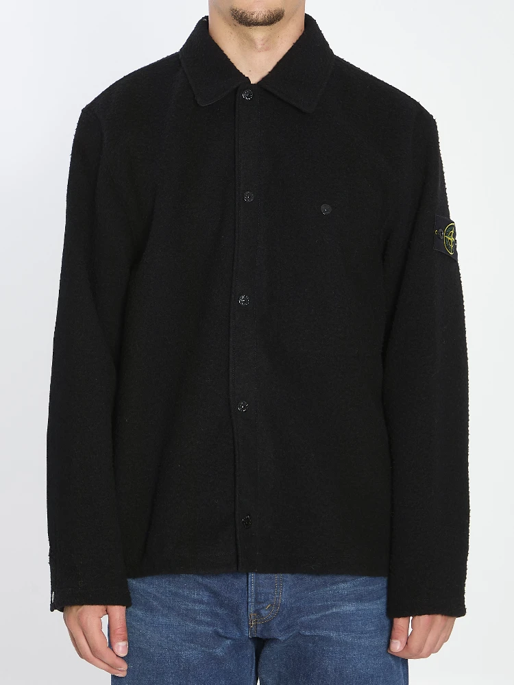 Overshirt in wool blend