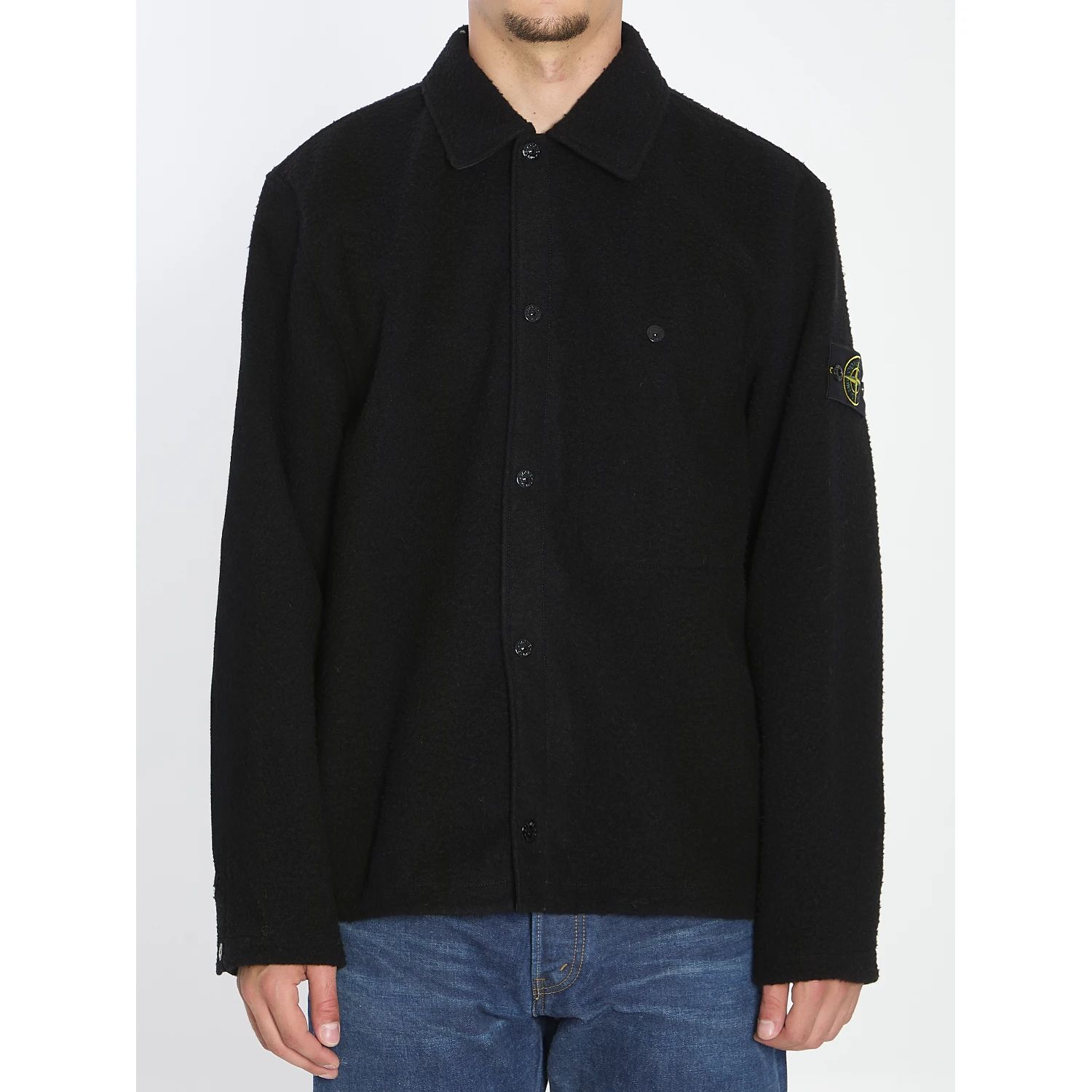 Overshirt in wool blend