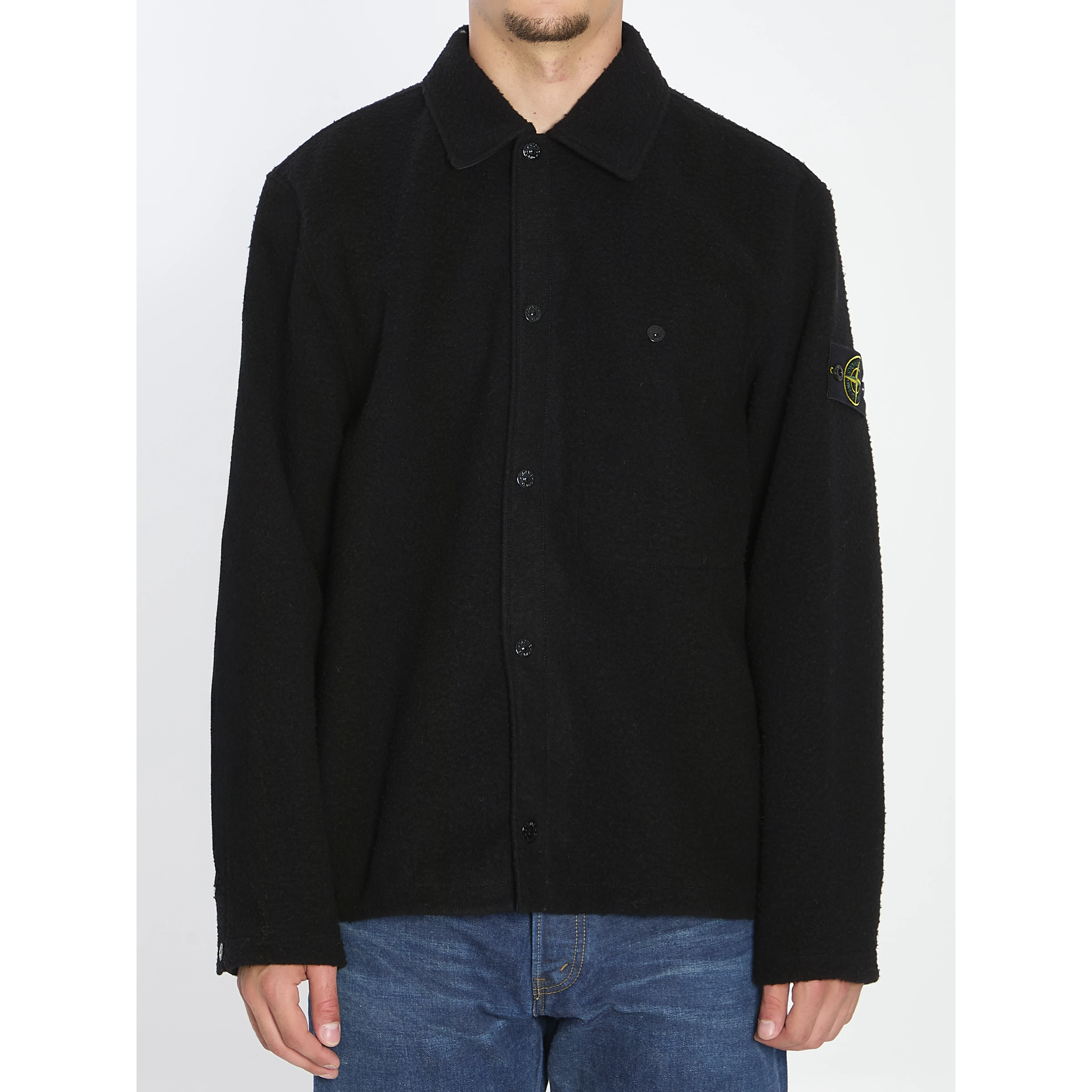Overshirt in wool blend