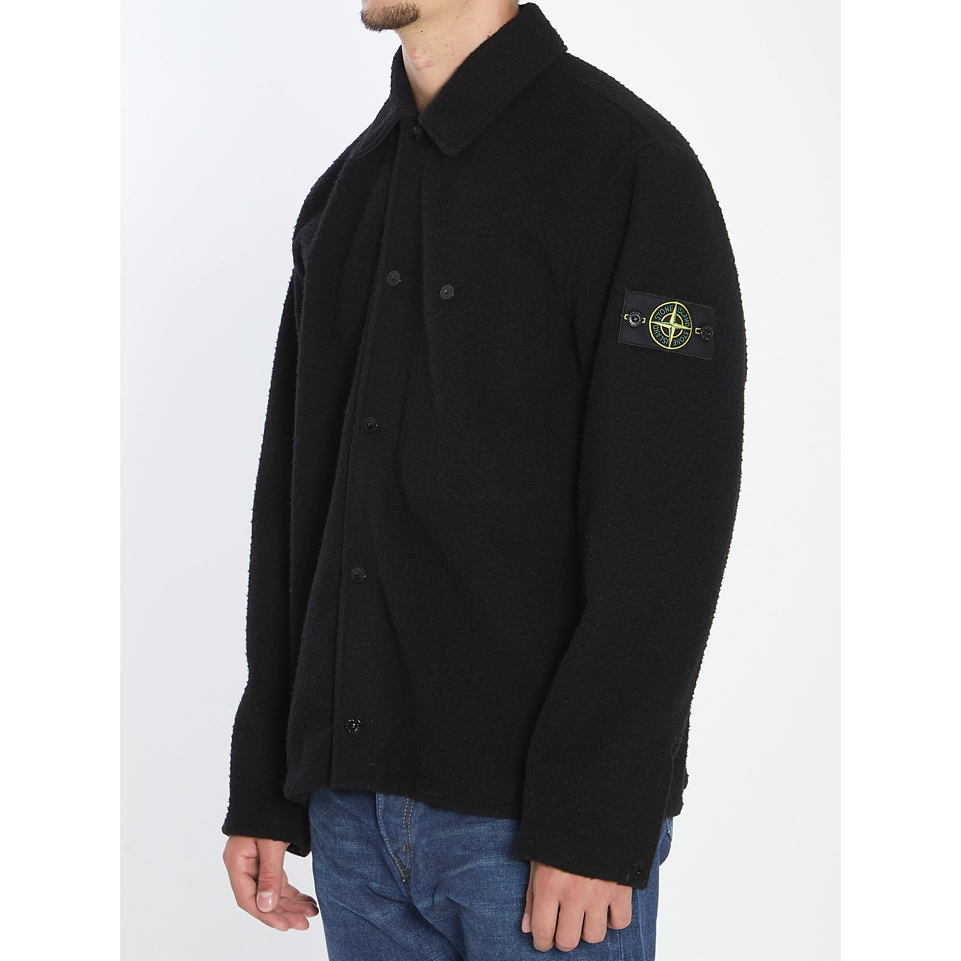 Overshirt in wool blend