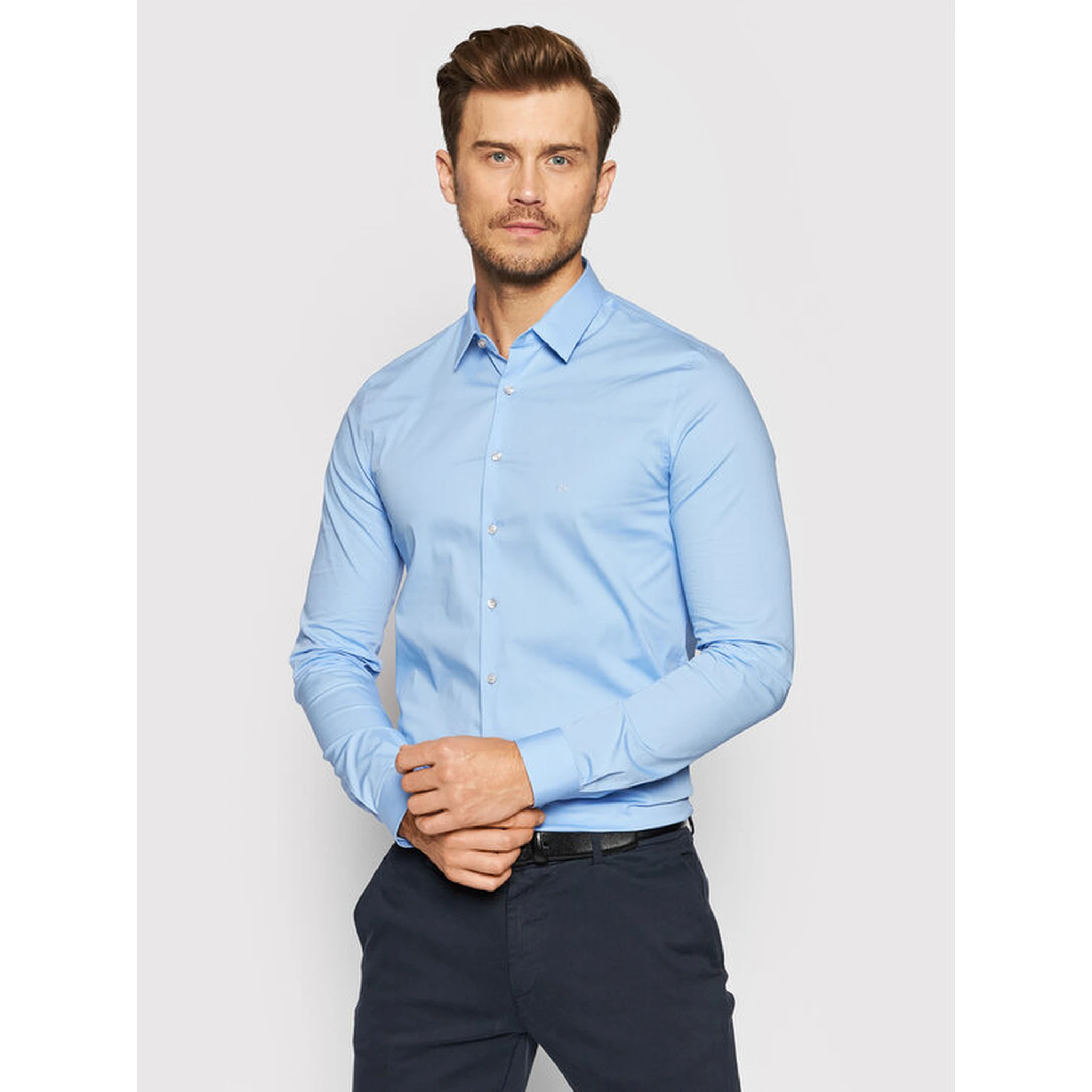 Calvin Klein Shirts Clear Blue