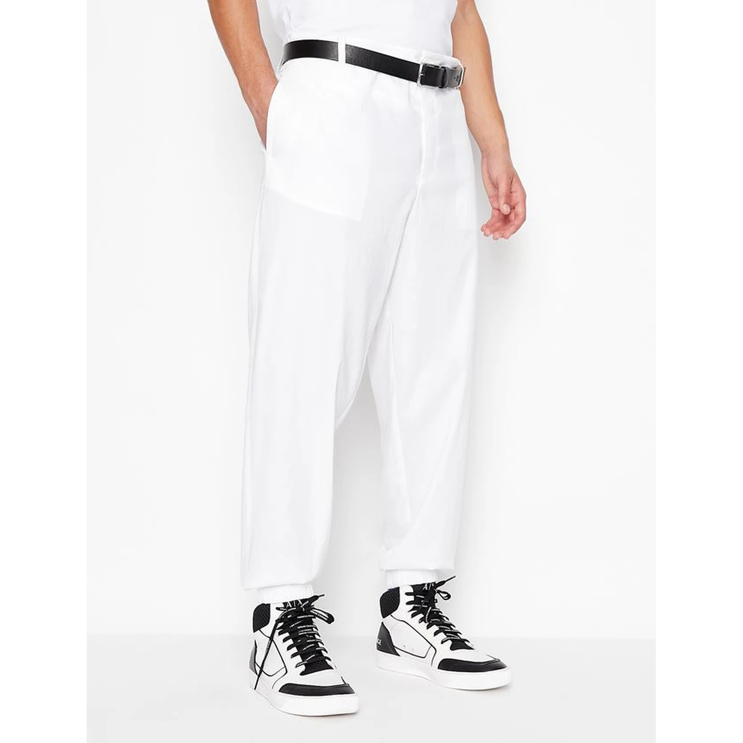 Men's white jogger pants