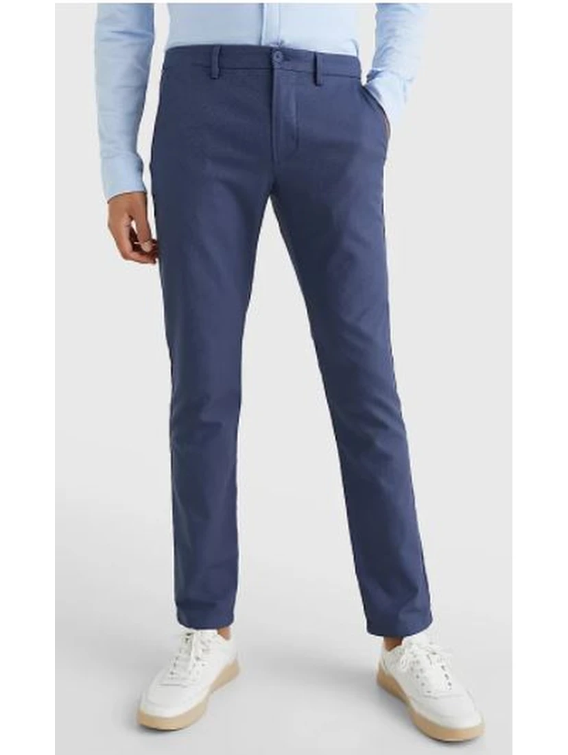 Men's blue slim fit chino pants