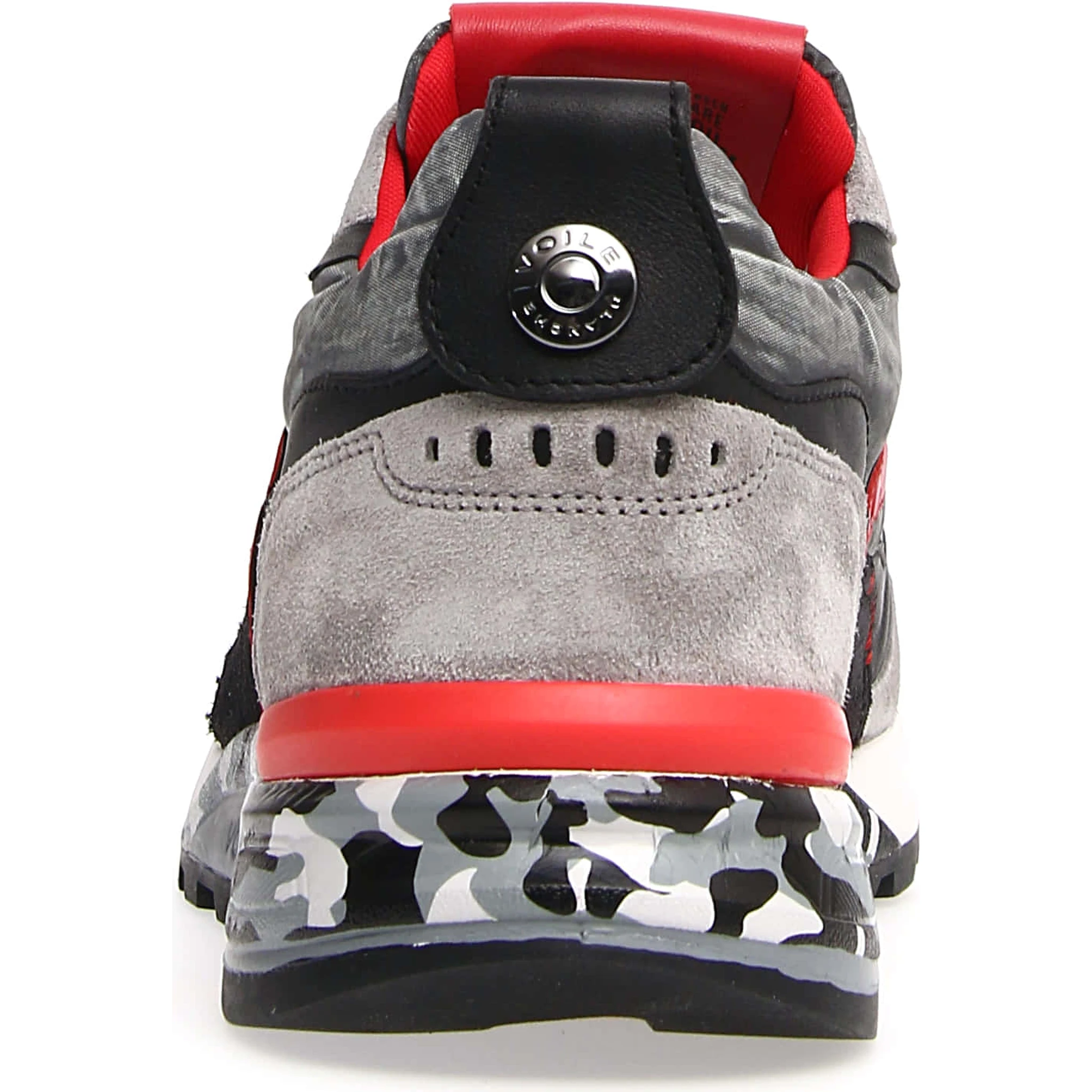 Man Sneakers Light Black Leather, Nylon