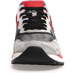 Man Sneakers Light Black Leather, Nylon