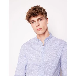 قمصان أرماني إكستشينج، لون أزرق شفاف