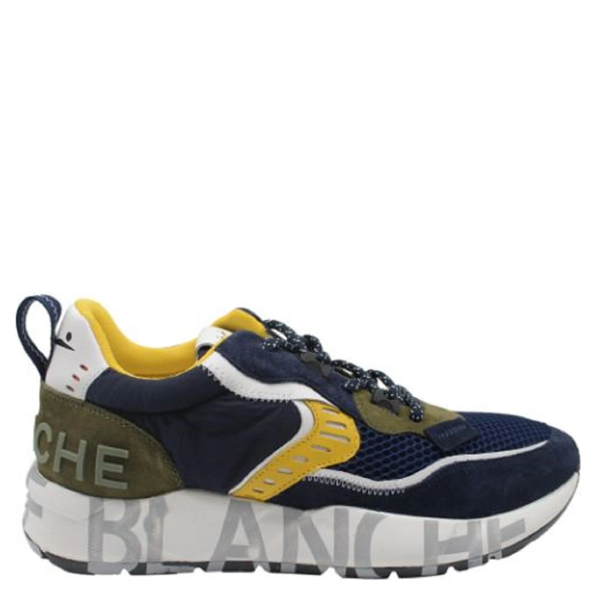 حذاء رياضي أبيض أزرق