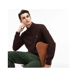 high-neck zip-fastening sweatshirt