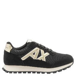 logo-detail mesh panel sneakers
