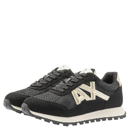 logo-detail mesh panel sneakers