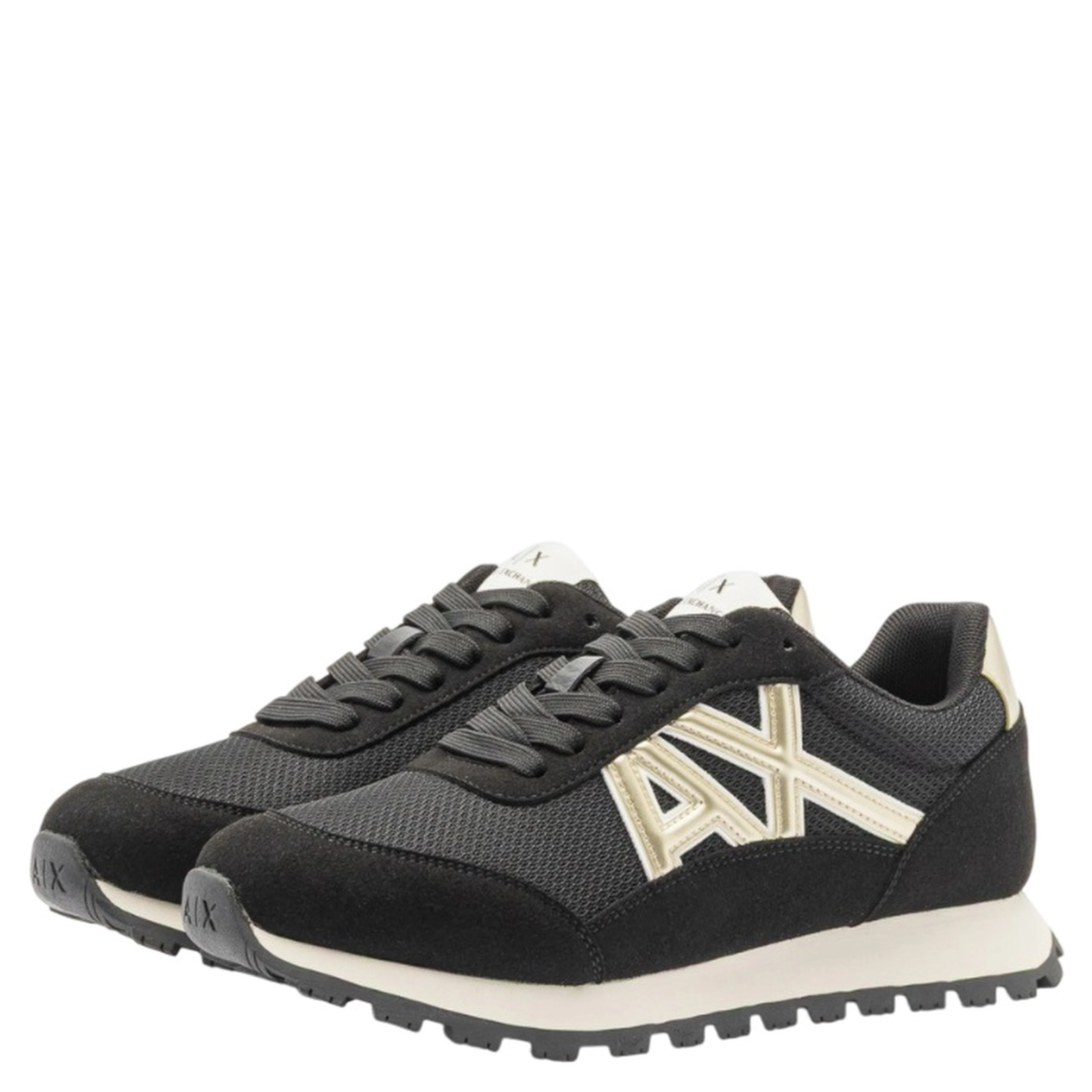 logo-detail mesh panel sneakers