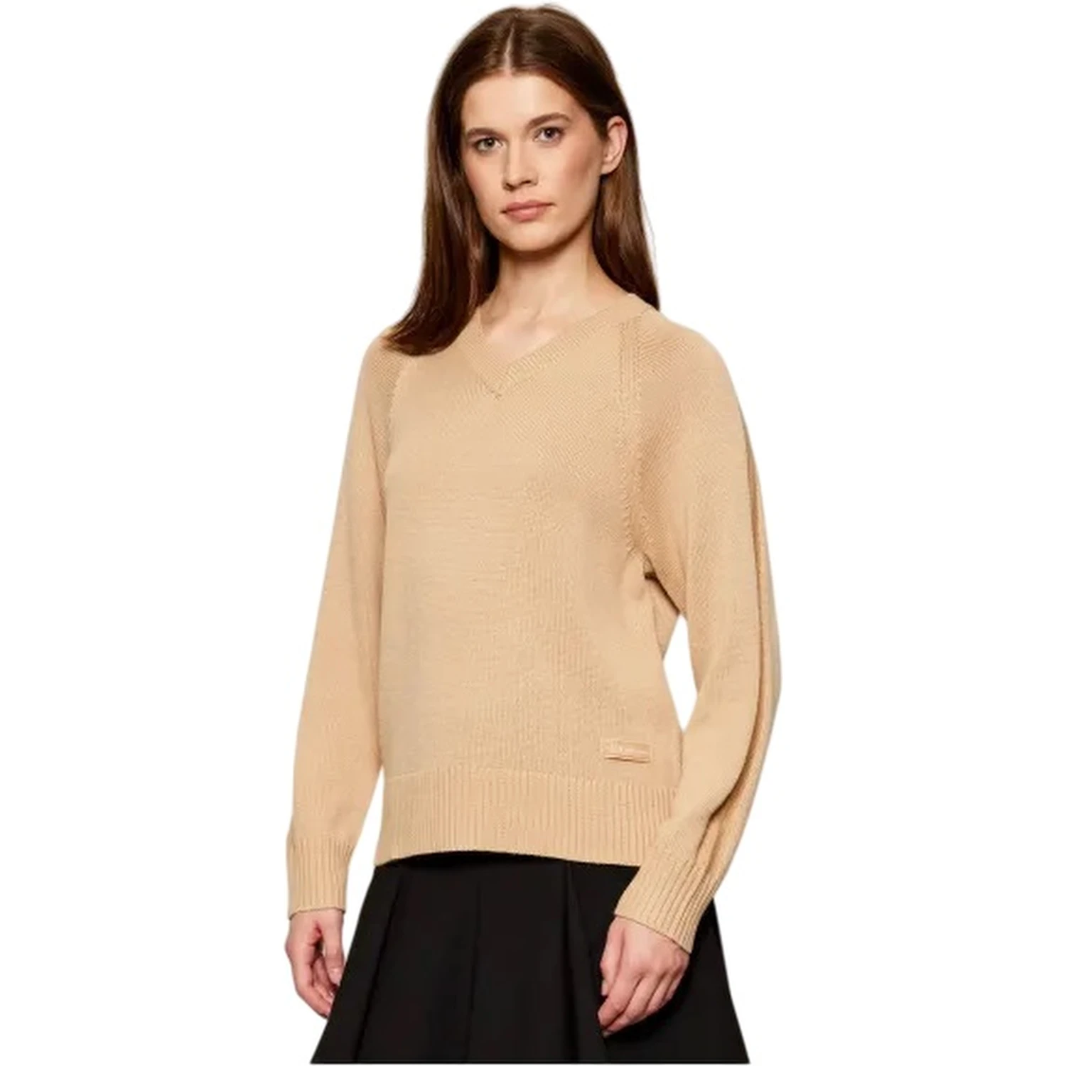Women's Natural V-Neck Sweater
