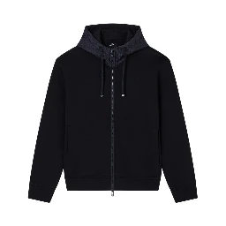Black zip-through hoodie