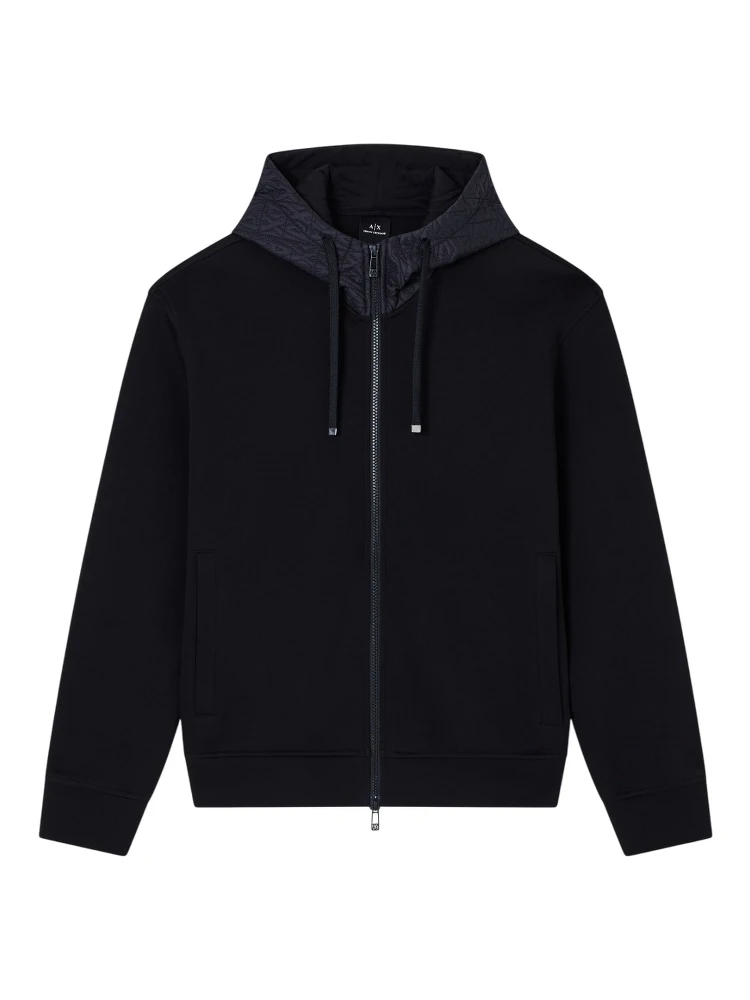 Black zip-through hoodie