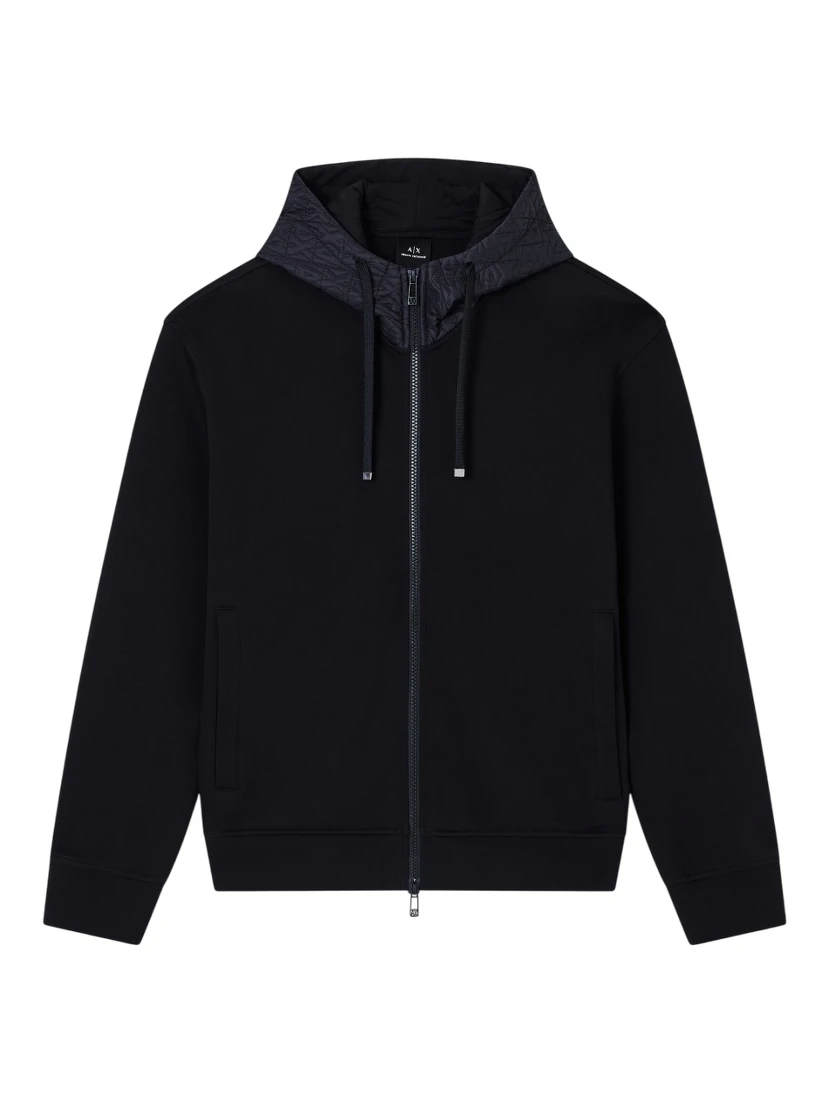 Black zip-through hoodie