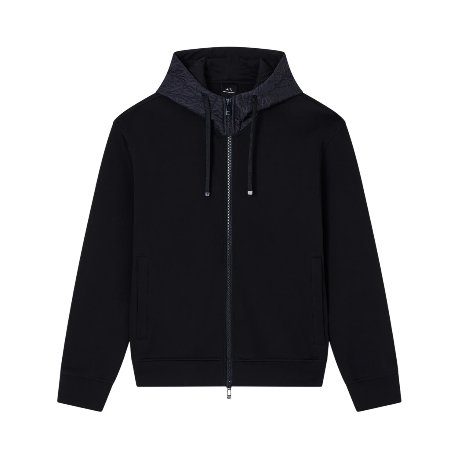 Black zip-through hoodie