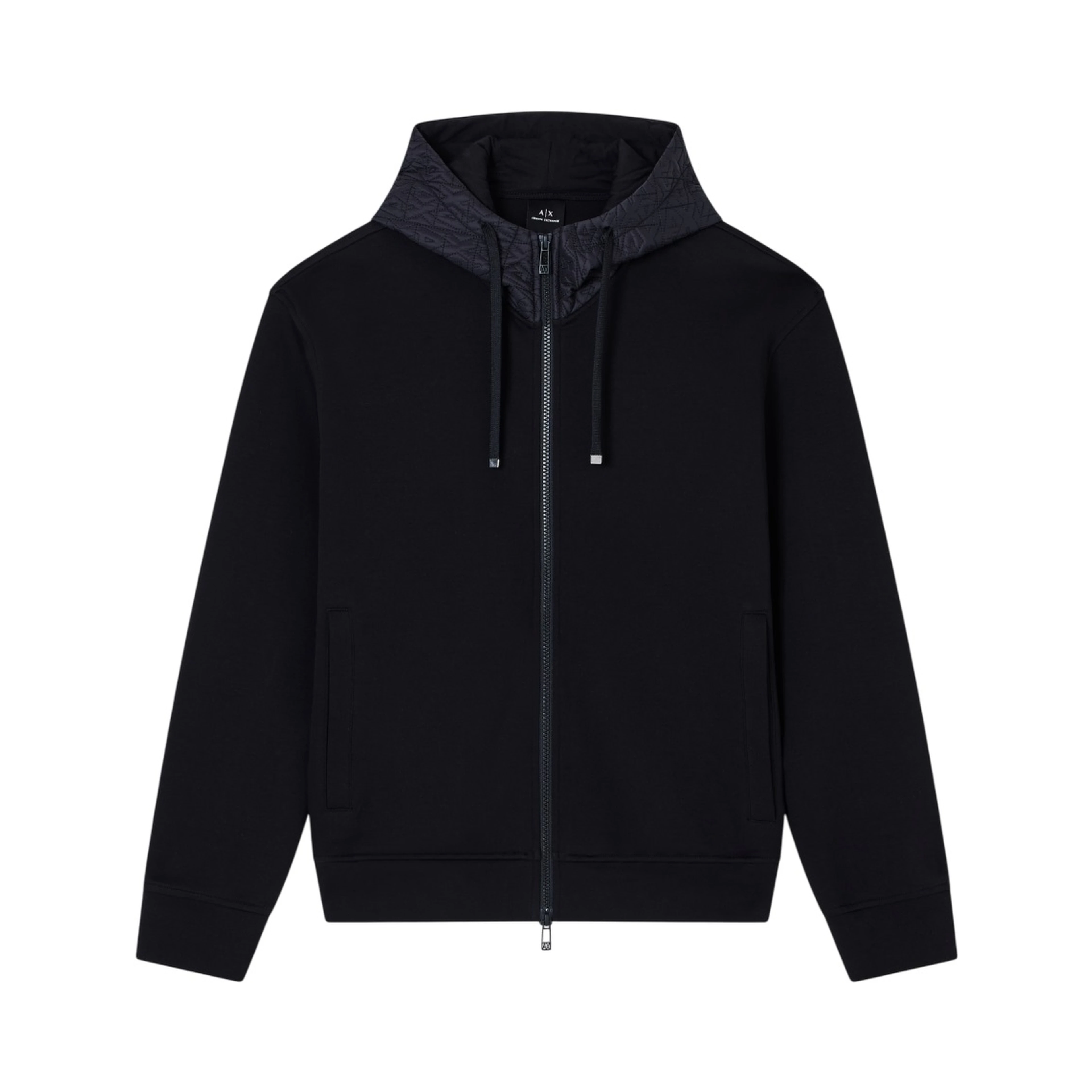 Black zip-through hoodie