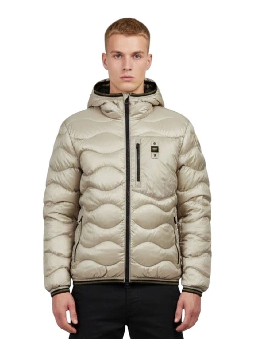quilted hooded jacket
