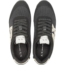 logo-detail mesh panel sneakers