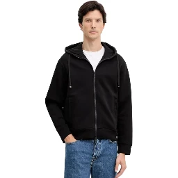 Black zip-through hoodie