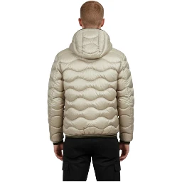quilted hooded jacket