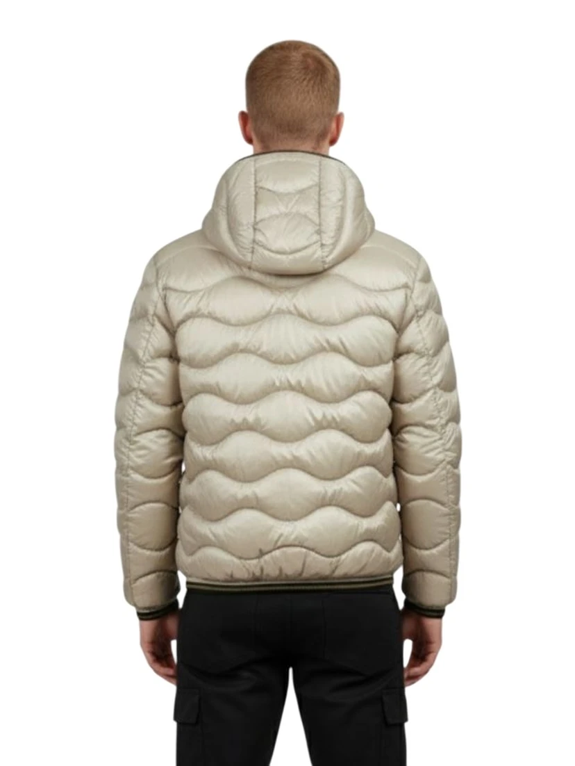 quilted hooded jacket