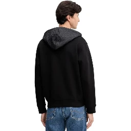 Black zip-through hoodie