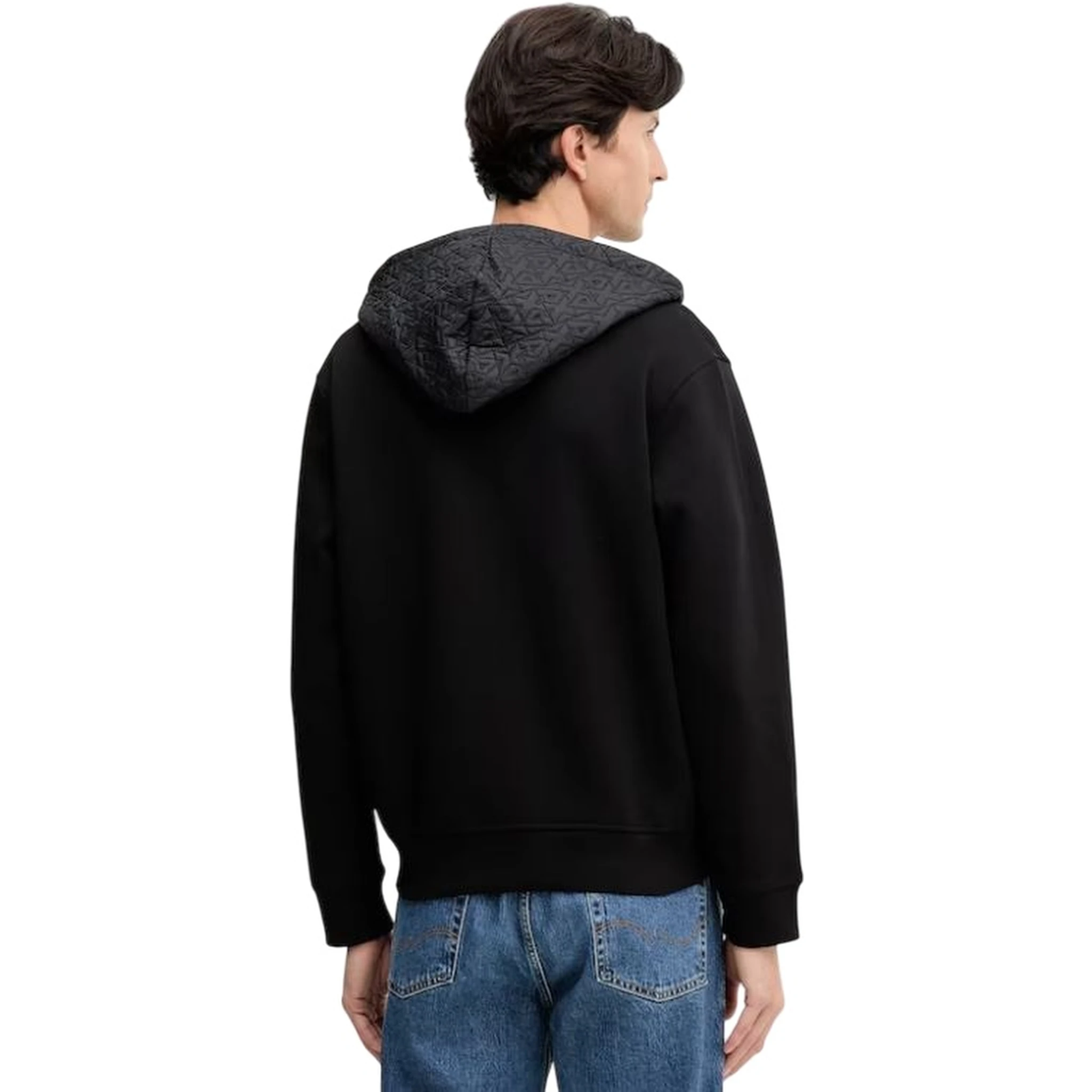 Black zip-through hoodie