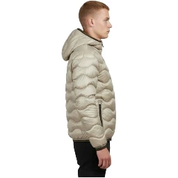 quilted hooded jacket
