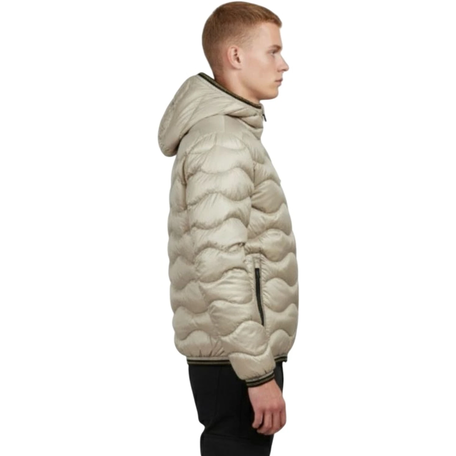 quilted hooded jacket