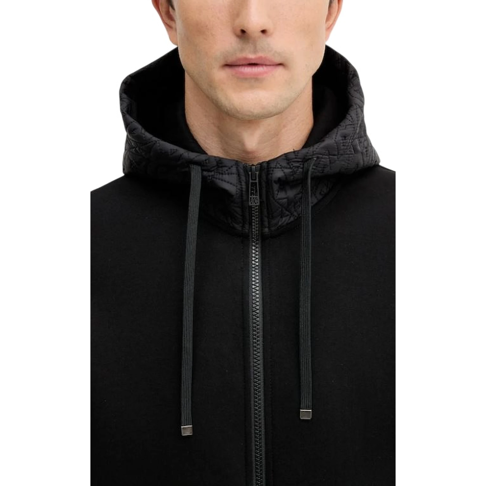 Black zip-through hoodie
