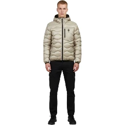 quilted hooded jacket