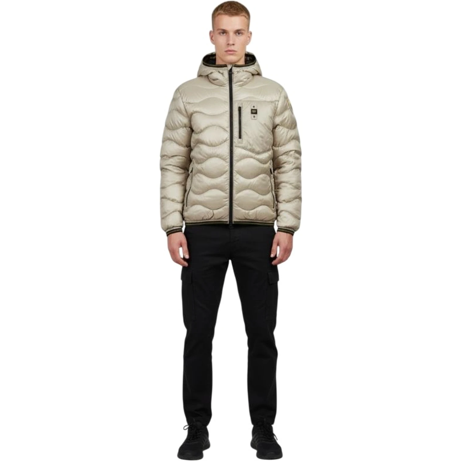 quilted hooded jacket