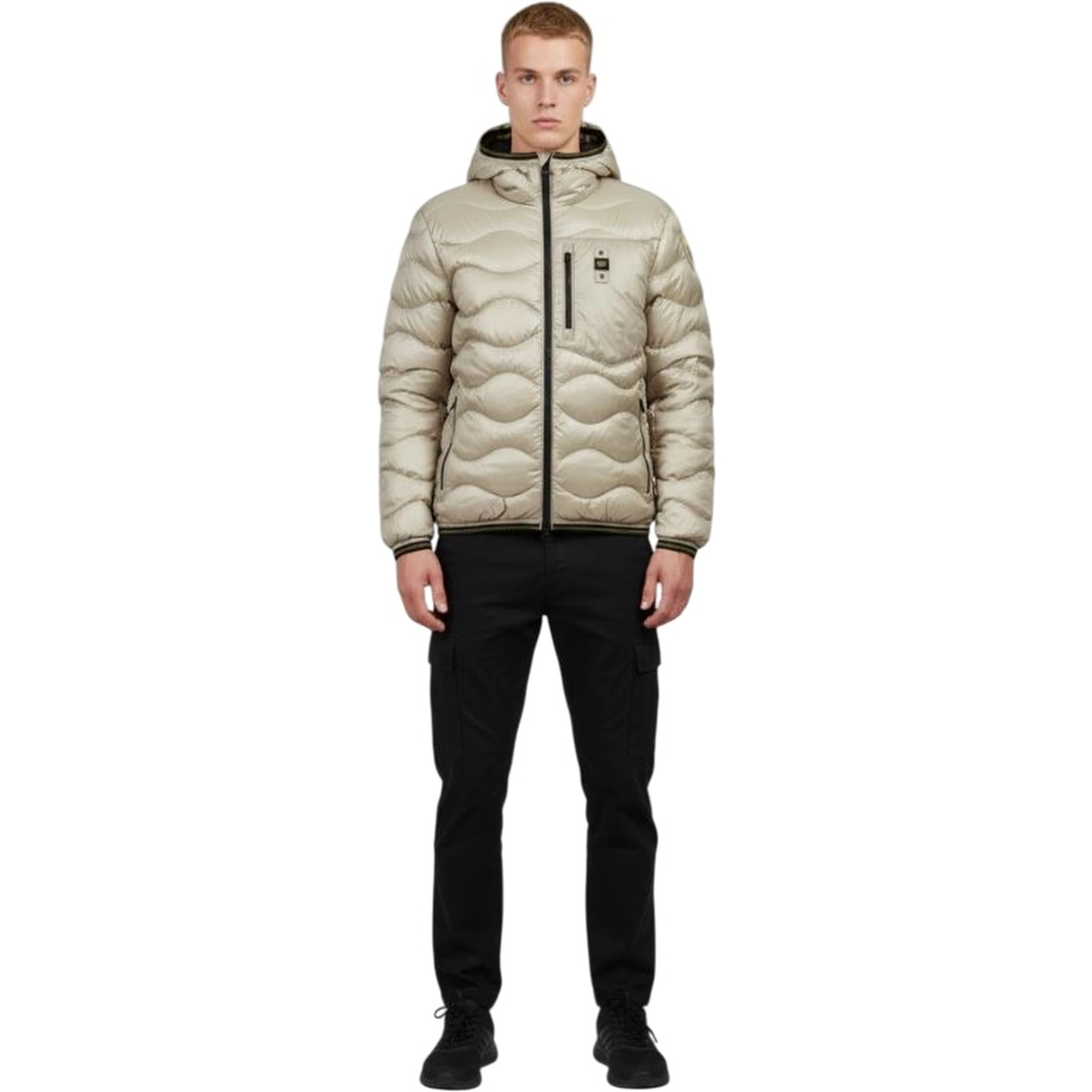 quilted hooded jacket
