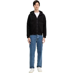 Black zip-through hoodie