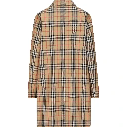 Reversible check-print coat