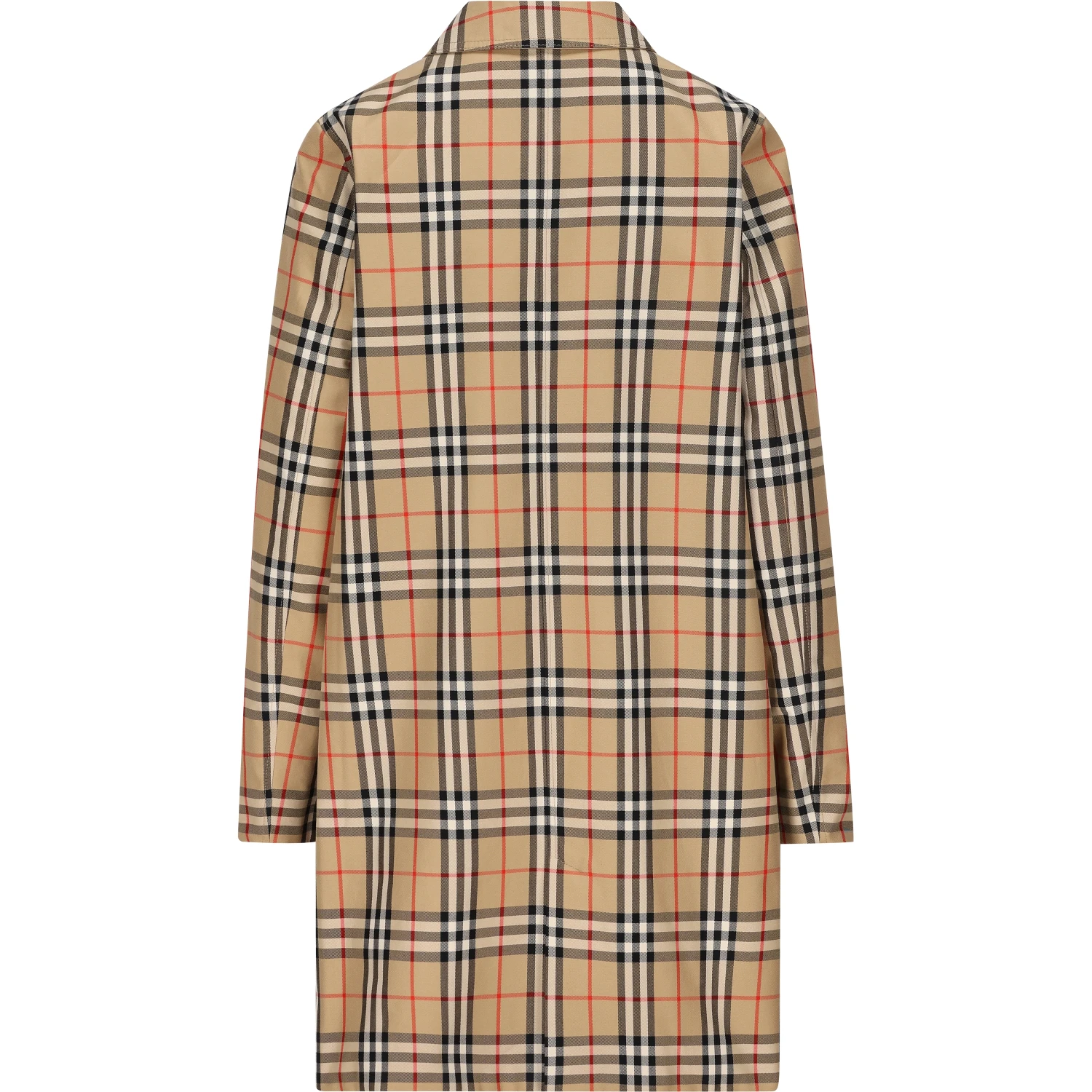 Reversible check-print coat