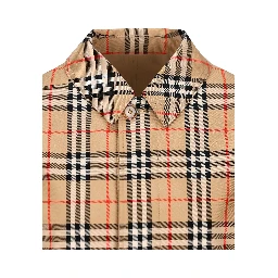 Reversible check-print coat