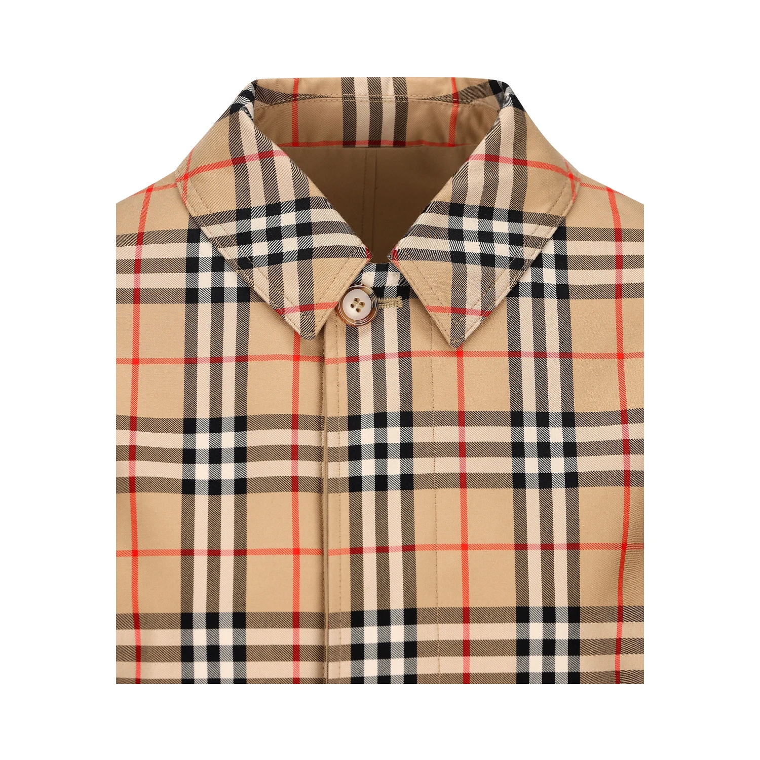 Reversible check-print coat
