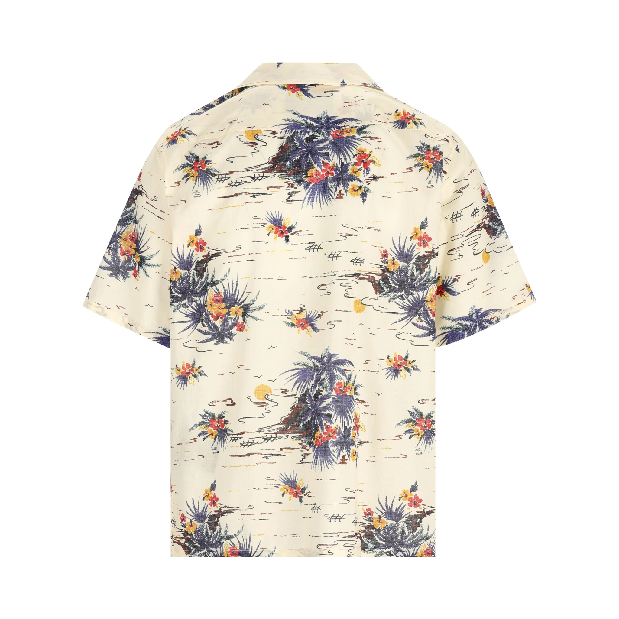 Hawaii print bowling shirt