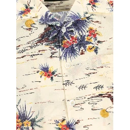 Hawaii print bowling shirt