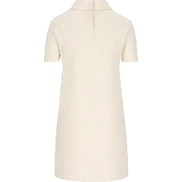 Wool Mini Dress In White