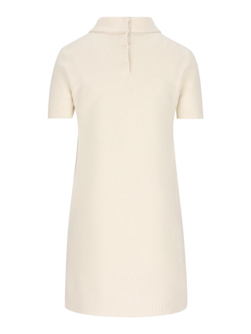 Wool Mini Dress In White